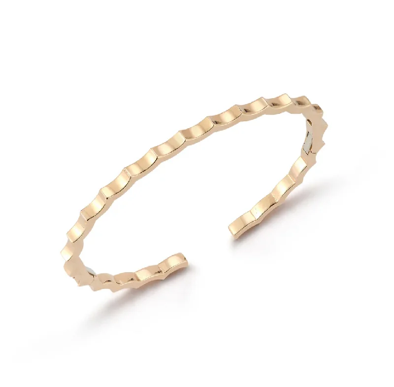 CII Gold or Diamond Scalloped Cuff Bracelet