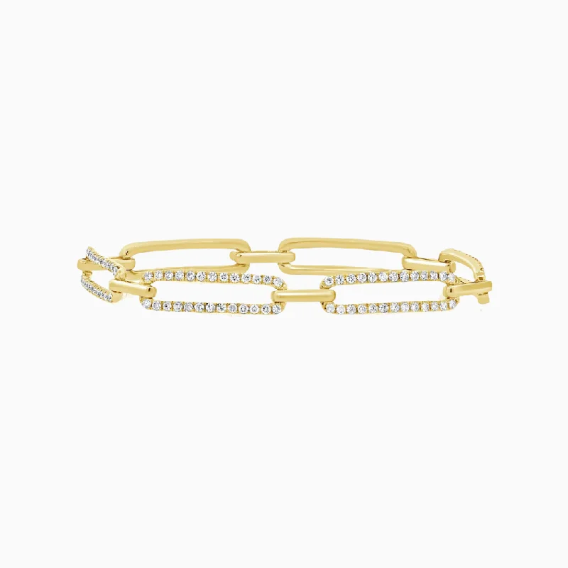 Gold & Diamond Link Bracelet