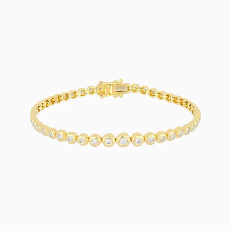 Graduated Diamond Pillow Eternity Bracelet