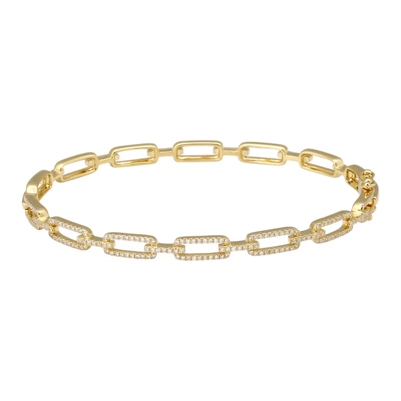 MANDY DIAMOND RECTANGLE LINK BRACELET