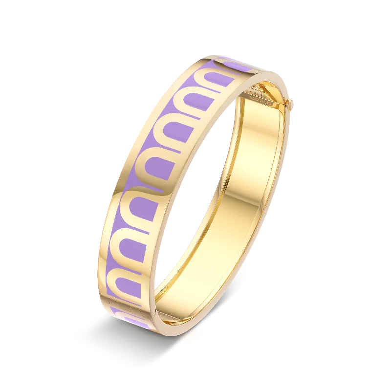 L'Arc de DAVIDOR Bangle GM, 18k Yellow Gold with Lacquered Ceramic