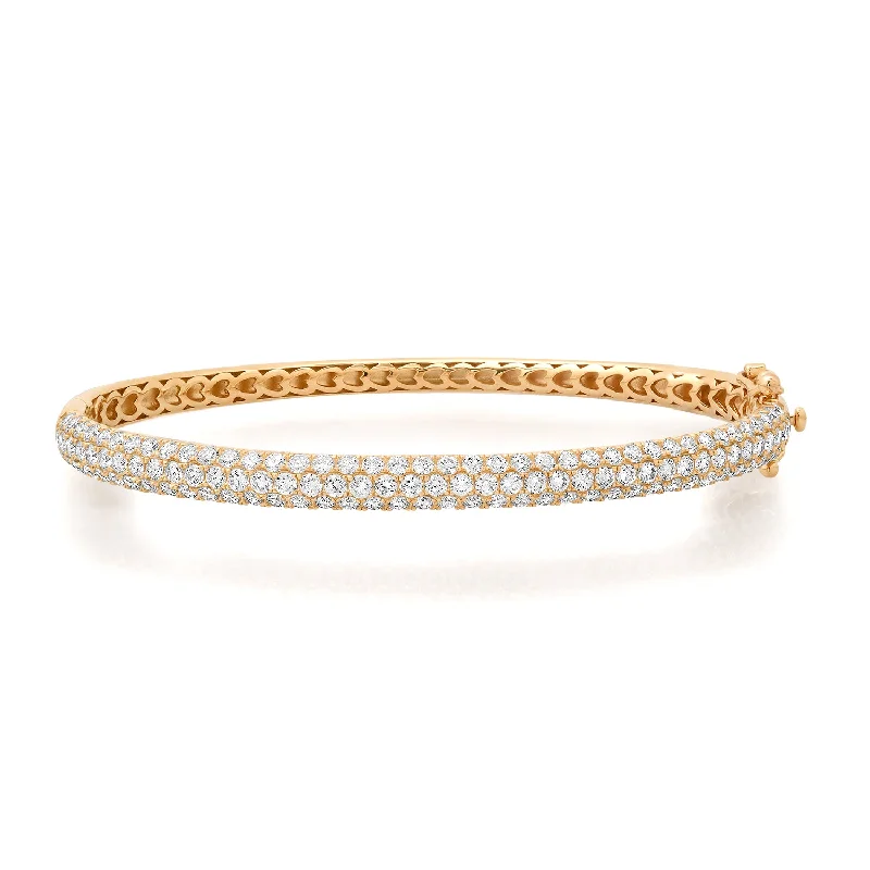 Self Love Diamond Bangle with Heart Detailing