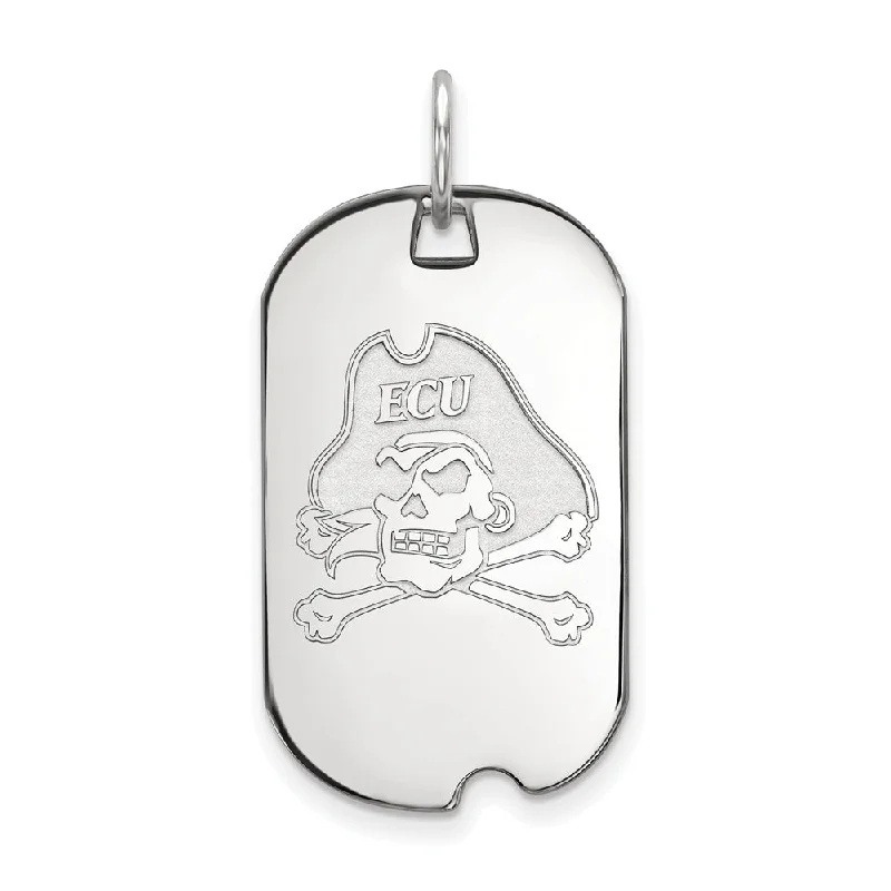 Grab Stylish Jewelry Before The Sale Ends 10k White Gold East Carolina U Dog Tag Pendant