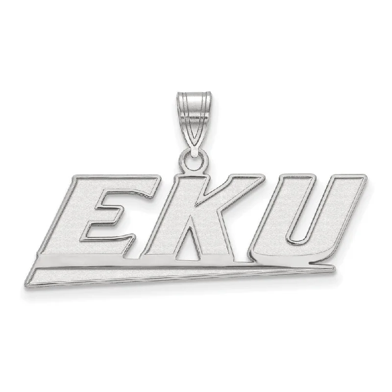 Special Sale On Handcrafted Jewelry – Shop Today 10k White Gold Eastern Kentucky U Medium Pendant