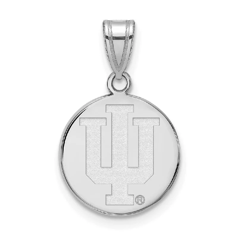 Celebrate With Sparkle – Jewelry Sale Now Live 10k White Gold Indiana U Medium Disc Pendant