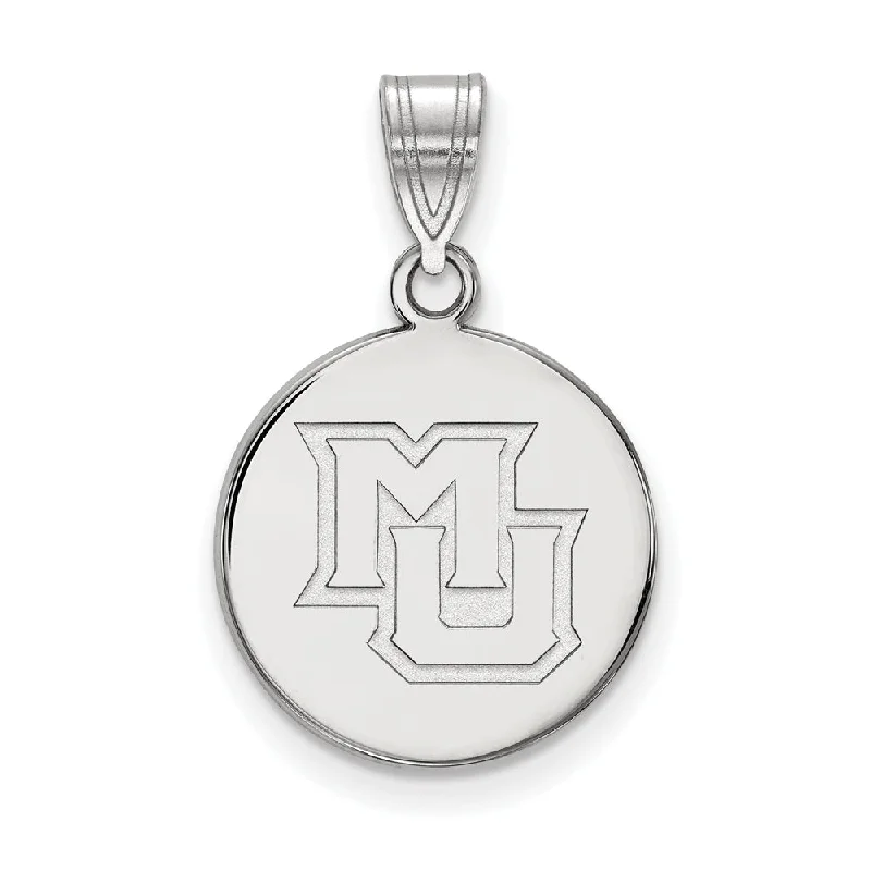 The Perfect Jewelry Piece At The Perfect Price 10k White Gold Marquette U Medium Disc Pendant