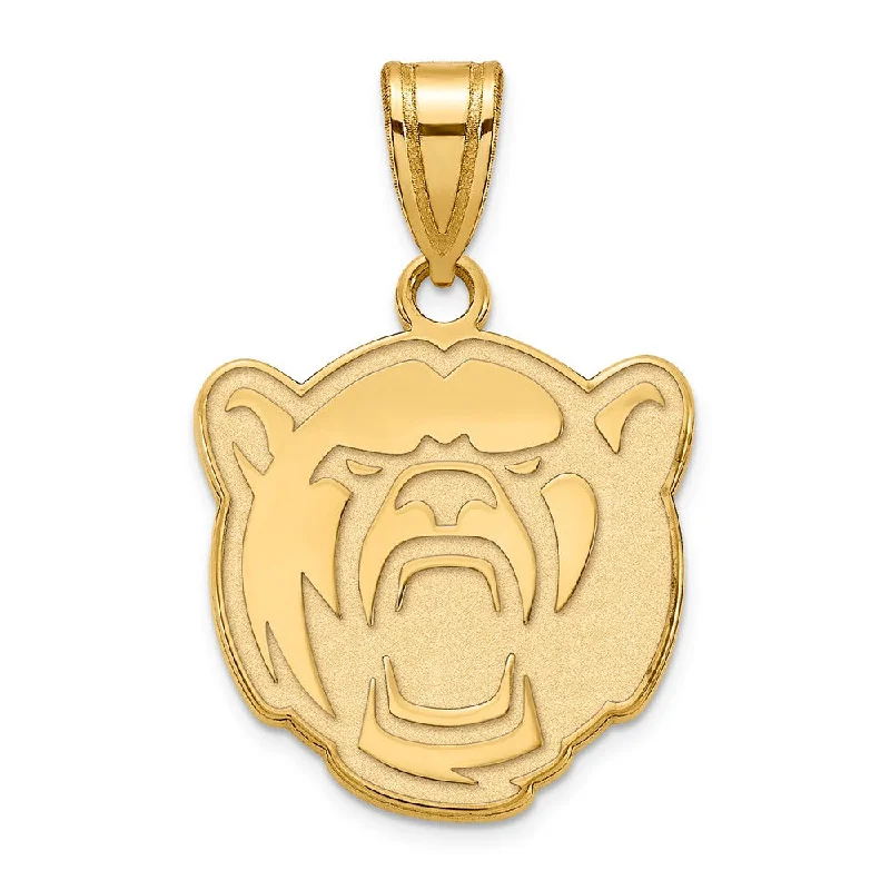 10k Yellow Gold Baylor U Medium Bears Pendant