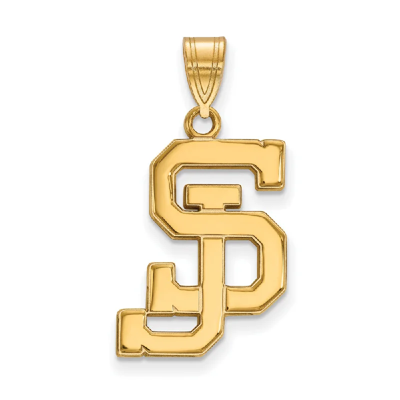 10k Yellow Gold San Jose State Large Pendant