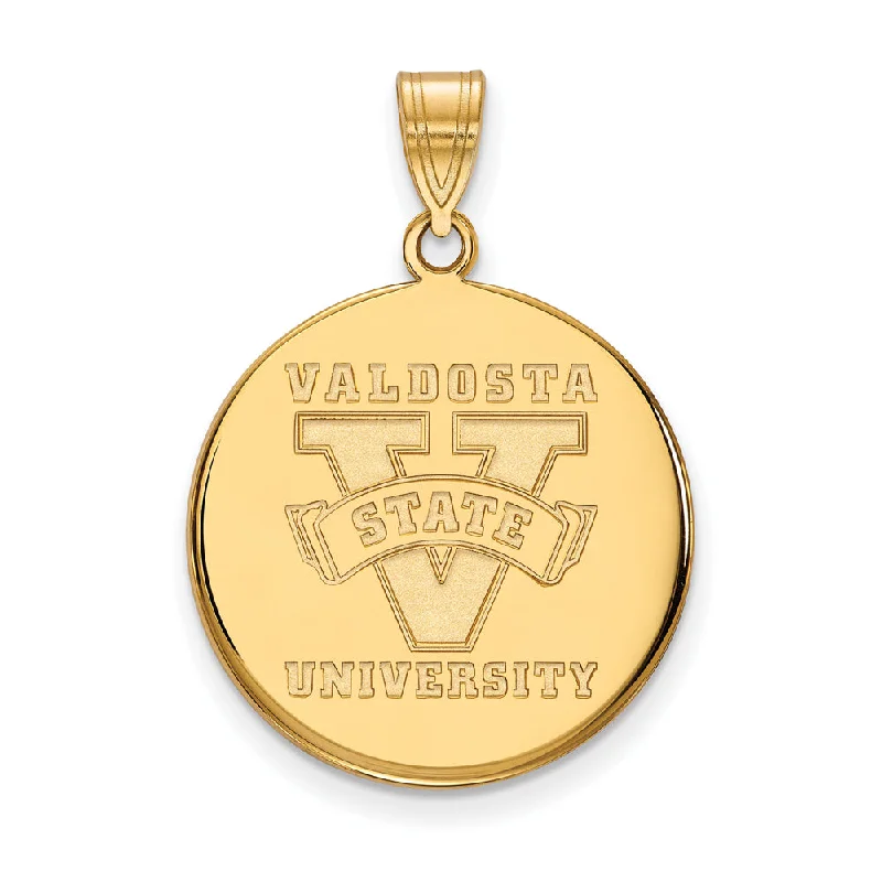 10k Yellow Gold Valdosta State Large Disc Pendant