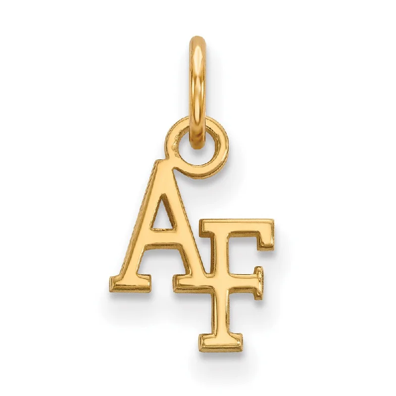 14k Gold Plated Silver Air force Academy XS (Tiny) Charm or Pendant