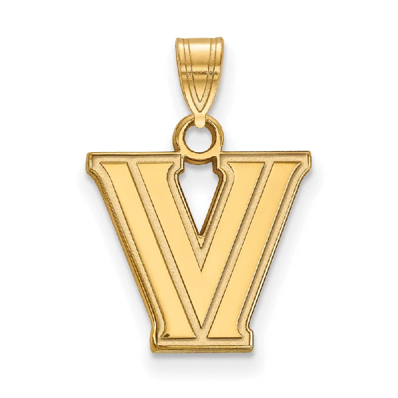 14k Gold Plated Silver Villanova Univ. Small Logo Pendant