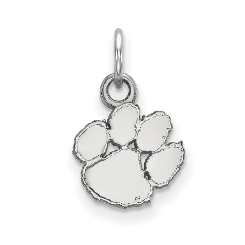 High-End Jewelry, Now More Affordable Than Ever 14k White Gold Clemson U XS (Tiny) Charm or Pendant