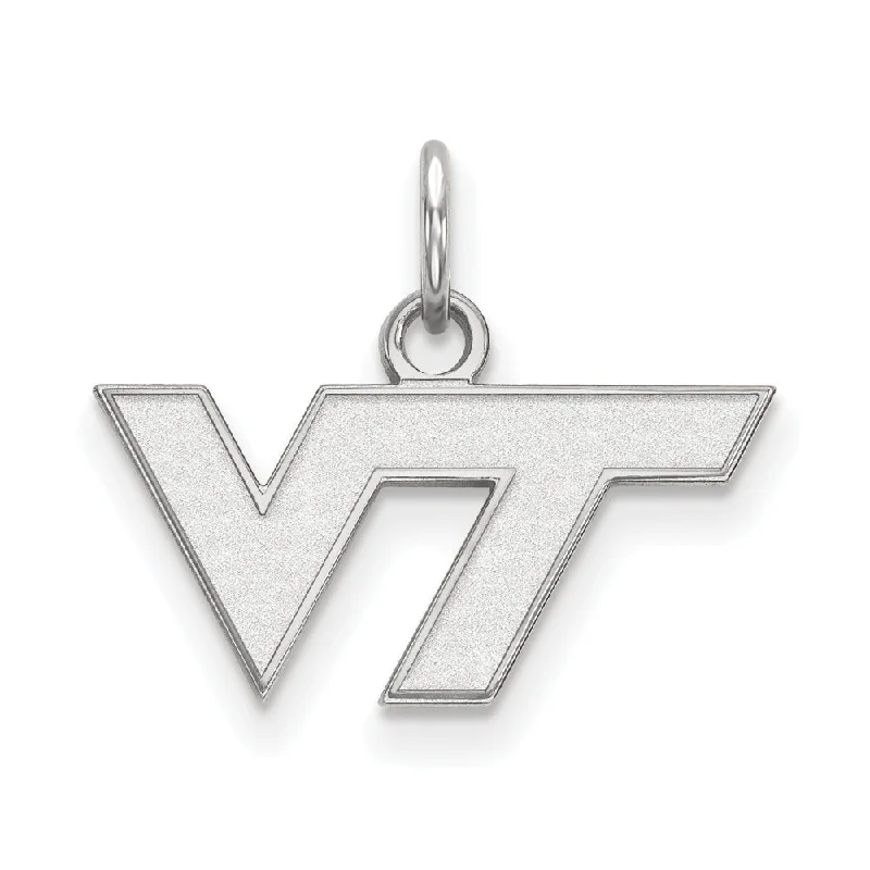 14k White Gold Virginia Tech XS (Tiny) Logo Charm or Pendant