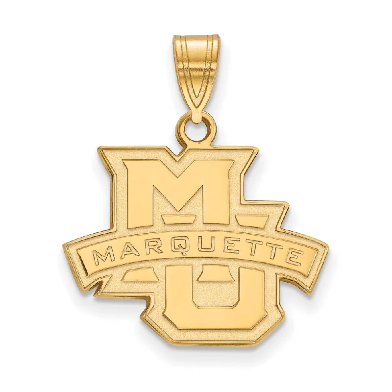 14k Yellow Gold Marquette U Medium Pendant