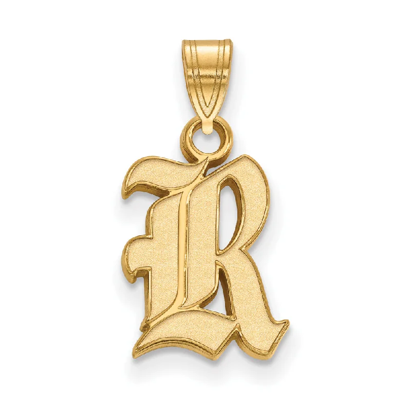 14k Yellow Gold Rice U. Small 'R' Pendant