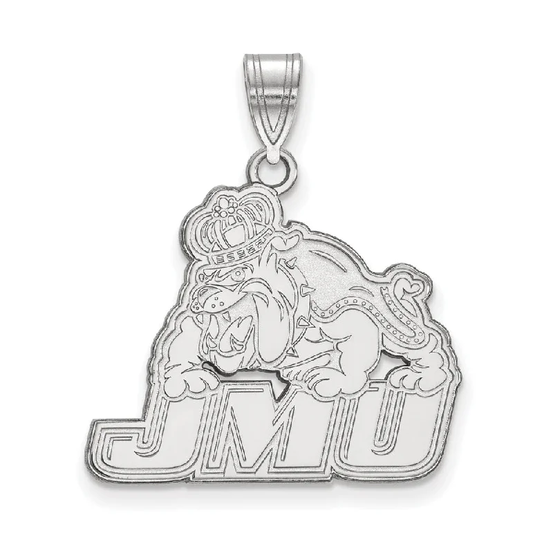 Sterling Silver James Madison U Large Logo Pendant