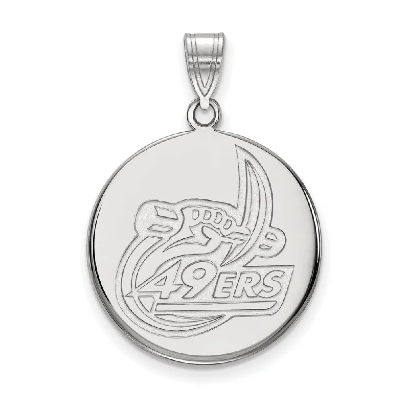 Sterling Silver North Carolina at Charlotte Large Disc Pendant