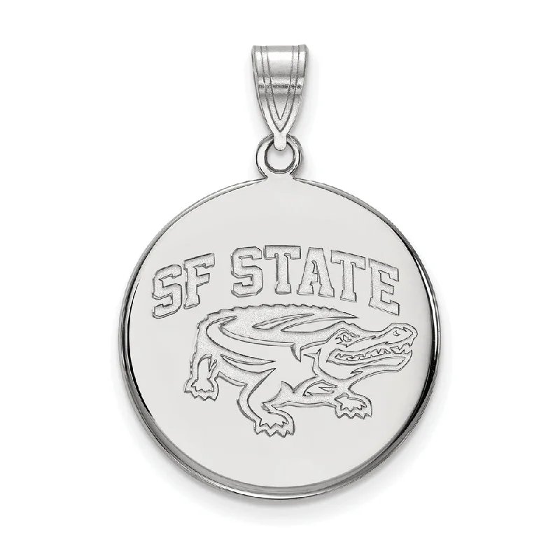 Sterling Silver San Francisco State Large Disc Pendant