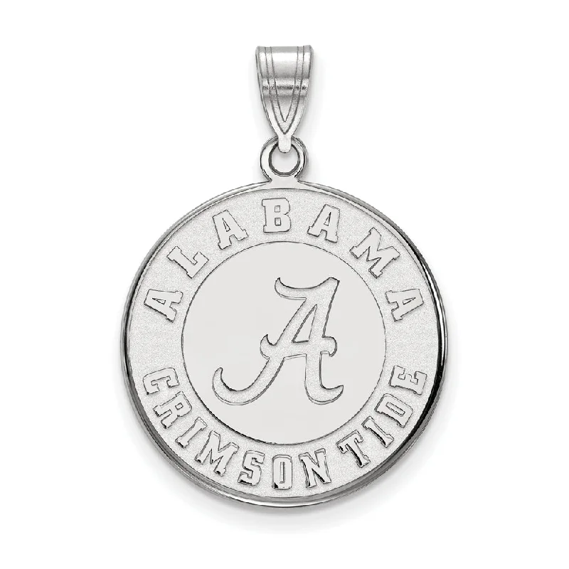 Sterling Silver U. of Alabama Large Disc Pendant