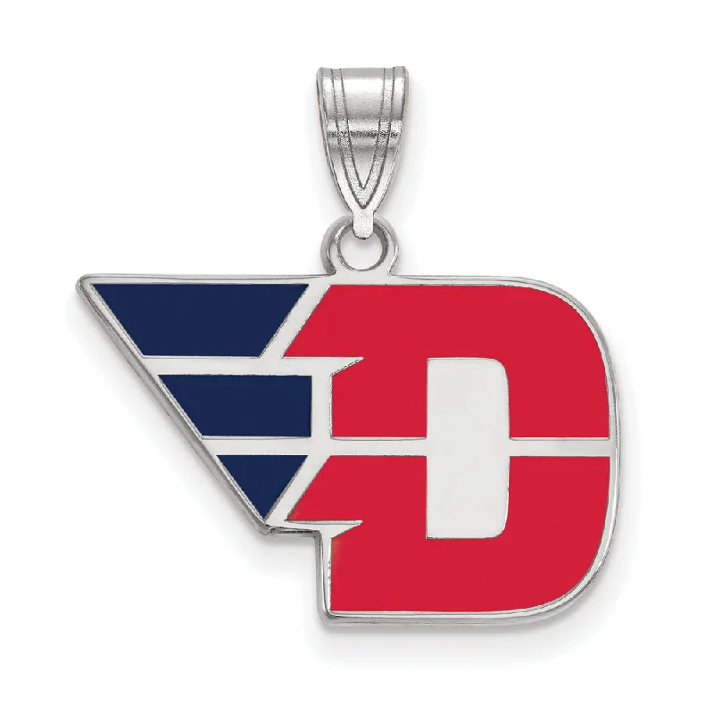 Sterling Silver U. of Dayton Medium Enamel Pendant