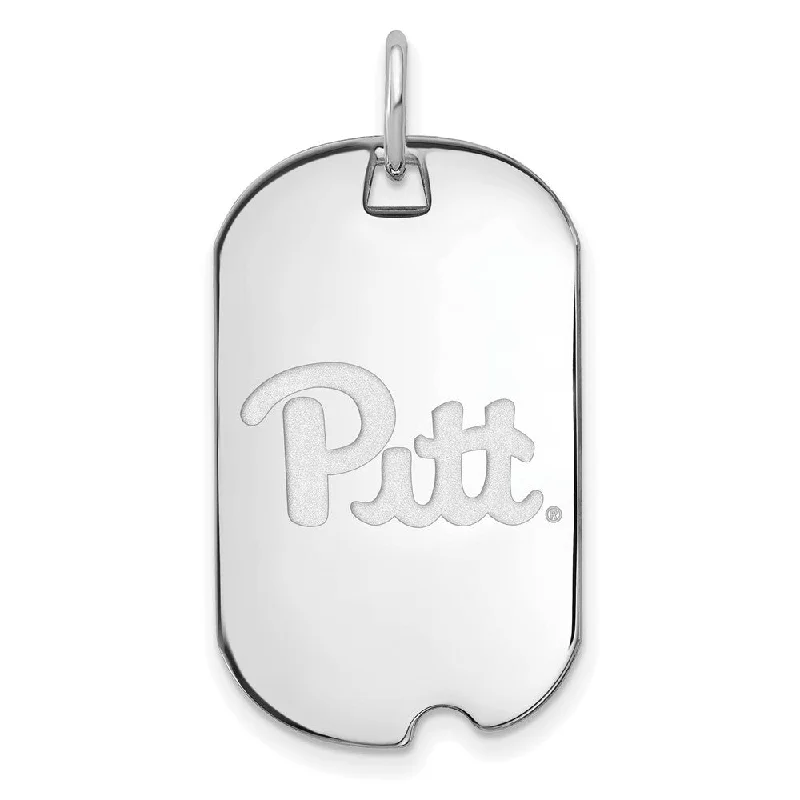 Sterling Silver U. of Pittsburgh Dog Tag Pendant