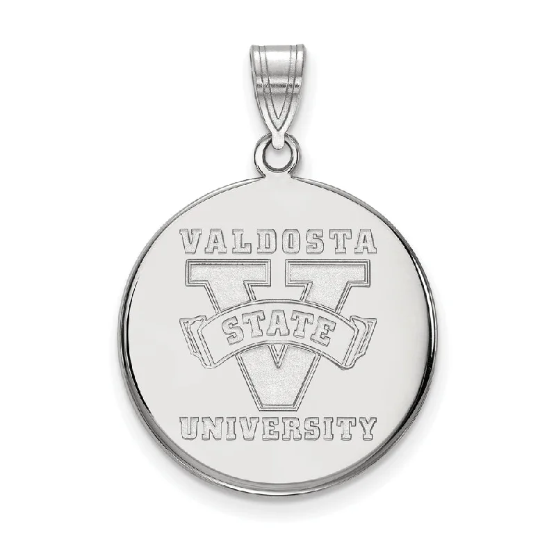 Sterling Silver Valdosta State Large Disc Pendant