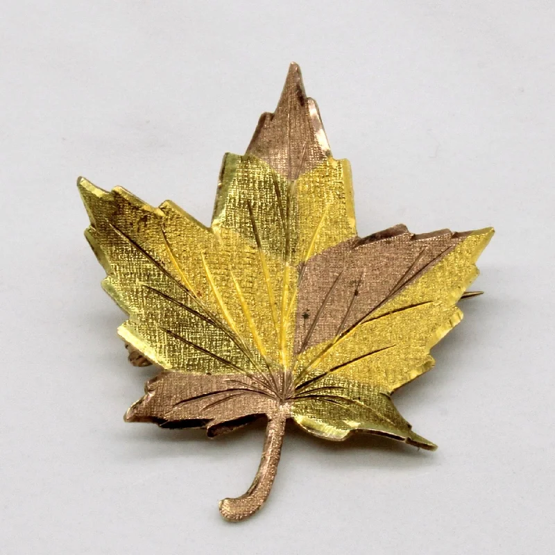 Exclusive Jewelry Bundles At Discounted Prices 10k Two Tone Maple Leaf Brooch