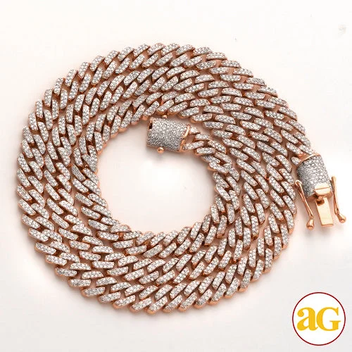 Timeless Elegance Now At Special Discounts 10KR 6.00CTW DIAMOND SQUARE LINK MIAMI CUBAN CHAIN