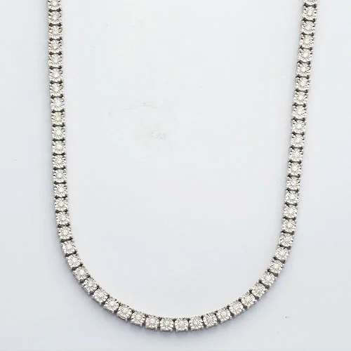 Shine Without Limits – Jewelry Sale Happening Now 10KW 3.00CTW ILLUSION DIAMOND TENNIS NECKLACE