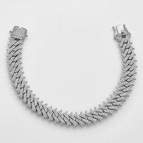 Unmissable Deals On Handmade Jewelry Collections 10KW 6.85CTW DIAMOND SPIKE MIAMI CUBAN BRACELET