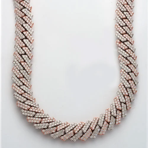 Dazzle In Elegance With Our Biggest Jewelry Sale 10KW+R 52.00CTW DIAMOND  SQUARE CUBAN NECKLACE