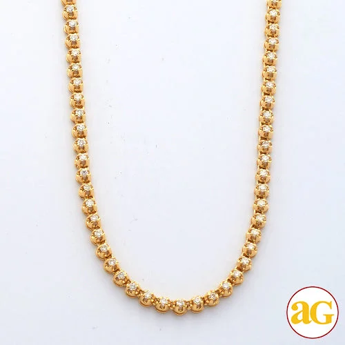 Flash Sale On Elegant Jewelry – Don't Miss Out 10KY 3.40CTW DIAMOND BUTTERCUP TENNIS NECKLACE