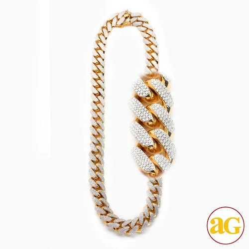 Your Dream Jewelry At Dream Prices – Shop Now 10KY 45.05CTW DIAMOND SOLID LINK MIAMI CUBAN CHAIN