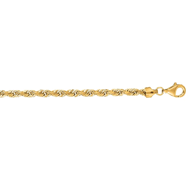 Classic And Modern Jewelry Styles On Sale 14K Gold 5.4mm Diamond Cut Royal Rope Chain