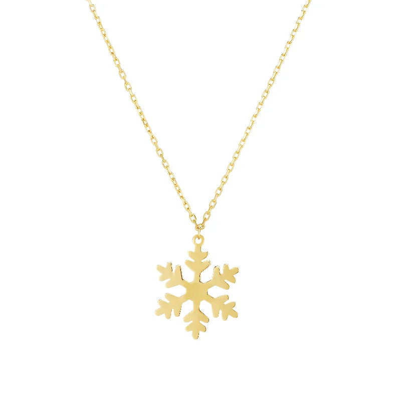 Flash Deals On Fine Jewelry – Shop Before It's Gone 14K Gold Snowflake Necklace