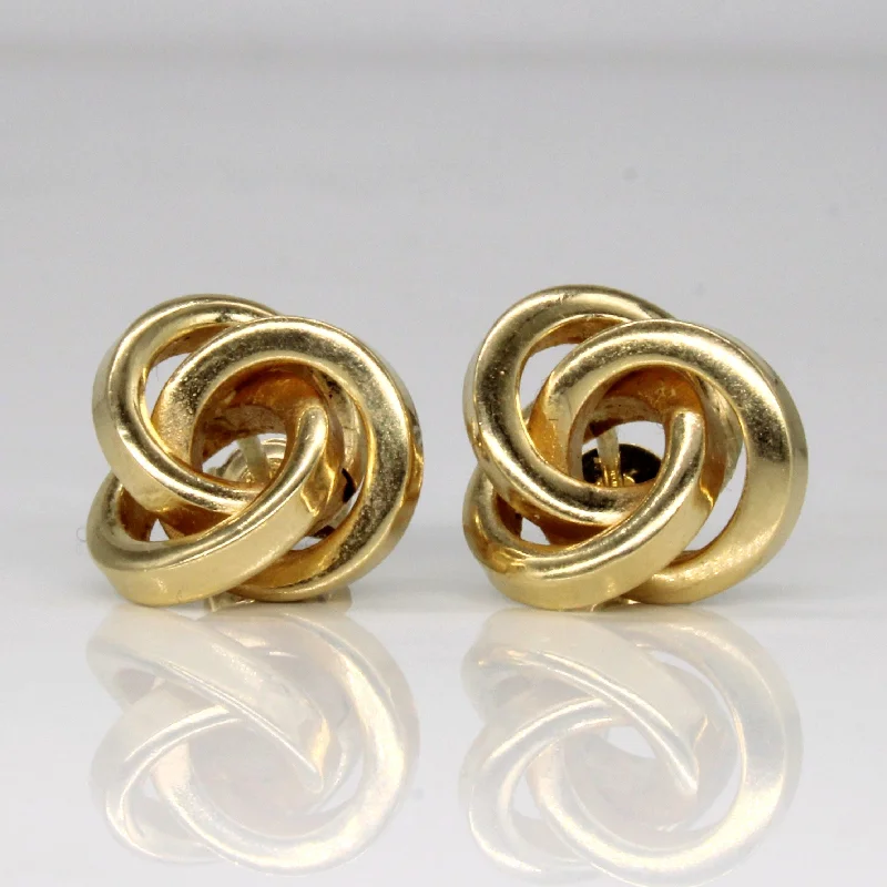 Luxury Jewelry At Unbeatable Discounts 14k Yellow Gold Knot Earrings