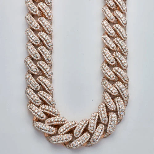 Timeless Jewelry Styles At Wallet-Friendly Prices 14KR 156.40CTW DIAMOND 3D MIAMI CUBAN NECKLACE