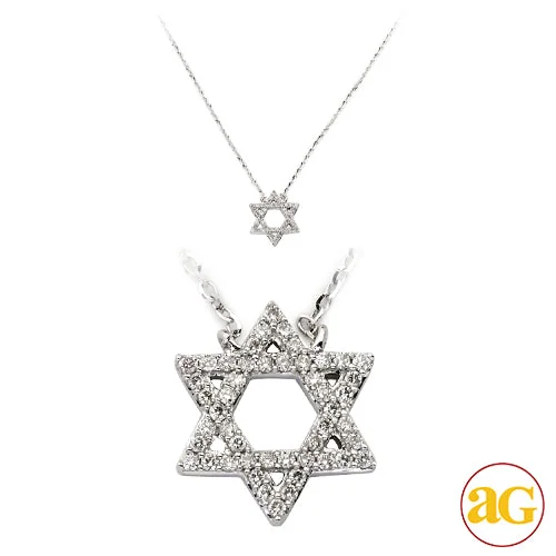 Sparkle For Less – Shop Our Limited-Time Jewelry Deals 14KW 0.20CTW DIAMOND NECKLACE - STAR OF DAVID