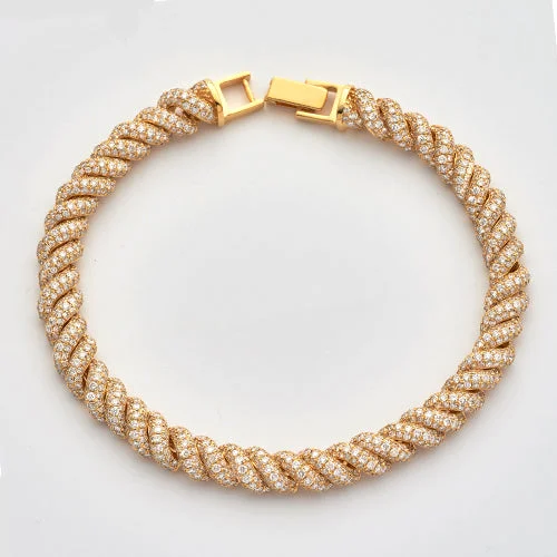 Dainty And Elegant Jewelry Now At Reduced Prices 14KY 9.30CTW DIAMOND SAN MARCOS BRACELET