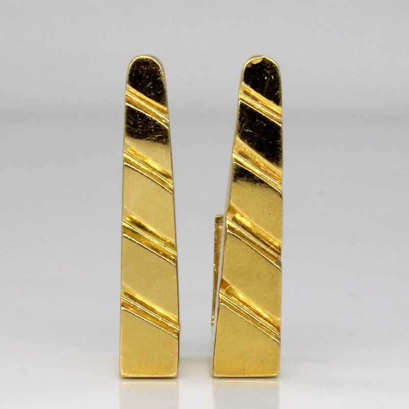 Premium Diamond Jewelry At Once-In-A-Lifetime Discounts 18k Yellow Gold Geometric Earrings