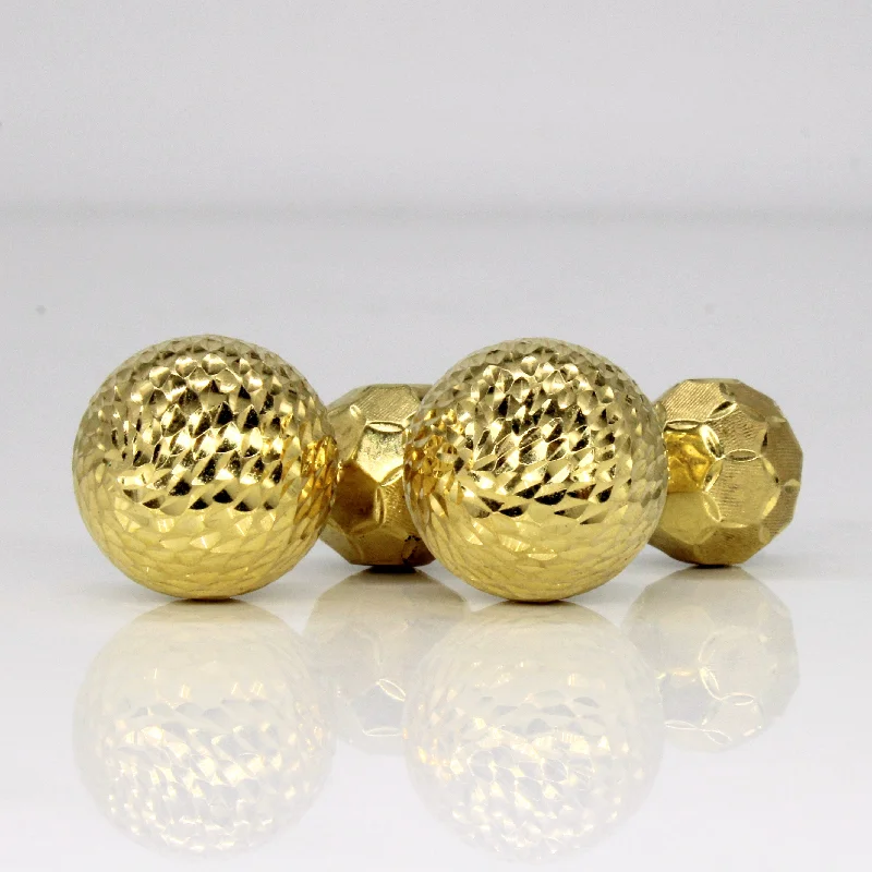 Trending Jewelry Now Available At Exclusive Prices 18k Yellow Gold Globe Earrings