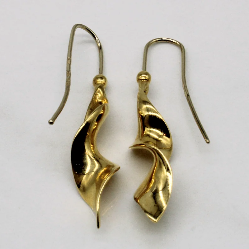 Shine In Style – Shop Jewelry Discounts Today 18k Yellow Gold Spiral Drop Earrings