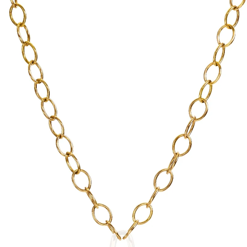 Bohemian-Inspired Jewelry For Free-Spirited Fashion 6.3mm Solid 14k Gold Hinge Chain