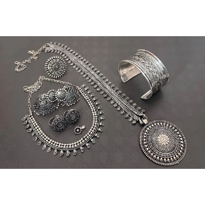 Affordable Luxury Jewelry For Every Occasion Akruti Collection Oxidised Combo Set