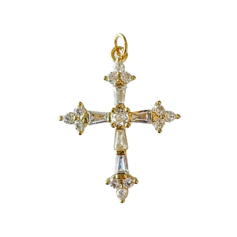 Dazzle With Discounts – Shop Jewelry On Sale Baguette Cross Charm For Charm Necklace & Bracelet