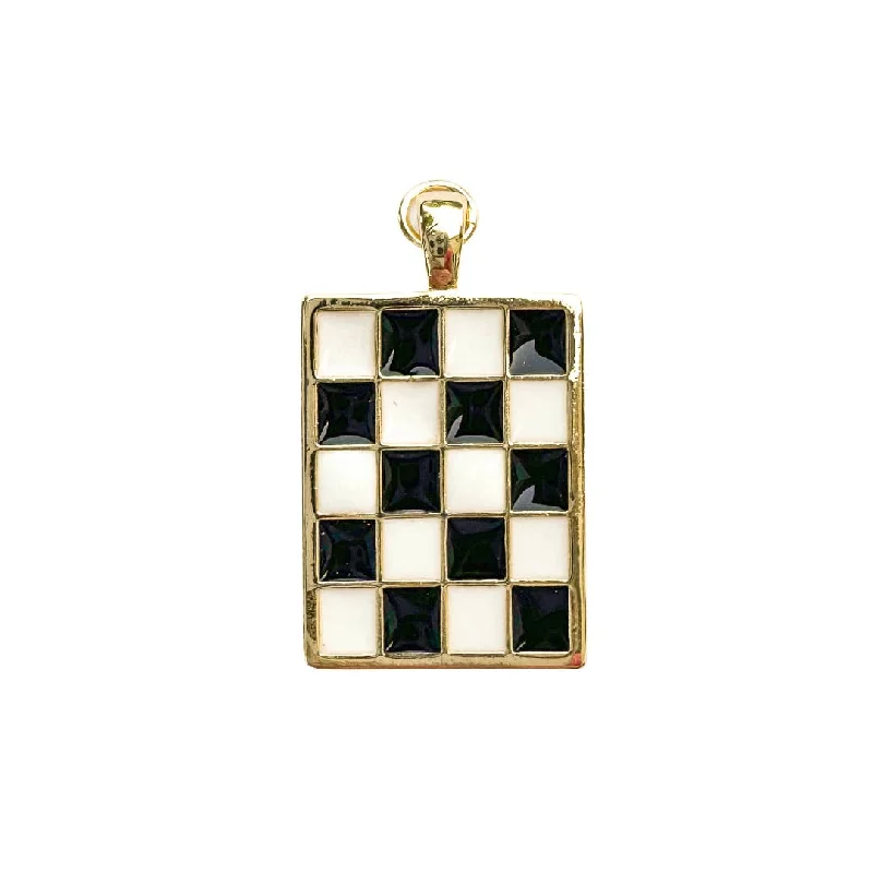 Upgrade Your Jewelry Collection For Less Checker Tag Charm For Charm Necklace & Bracelet