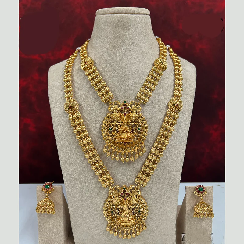 Luxury Handcrafted Jewelry For Elegant Looks Diksha Collection Pota Stone Necklace Combo Set