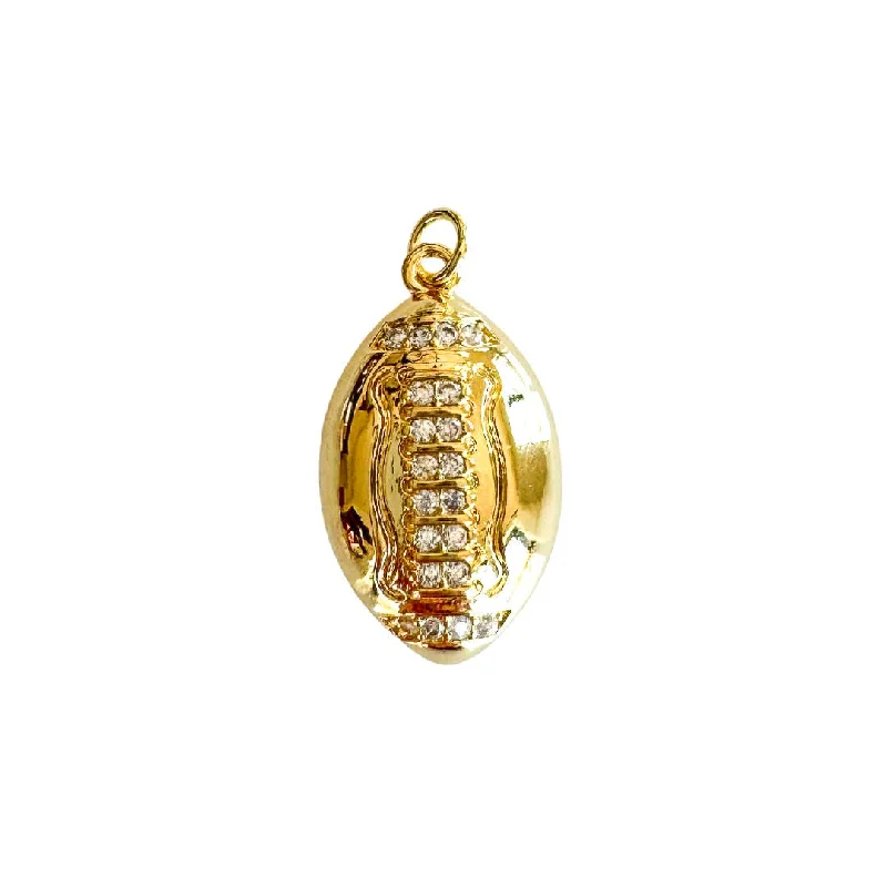 Shop Stylish Jewelry Now And Save Big Football Zircon Charm For Charm Necklace & Bracelet