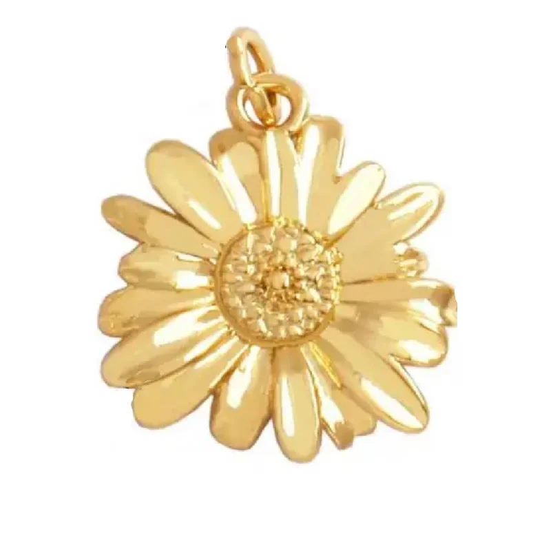 Fashion-Forward Jewelry At Exclusive Discounts Gold Daisy Charm For Charm Necklace & Bracelet