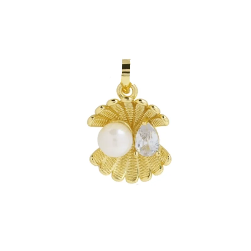 Jewelry Sale Bonanza – Grab Your Sparkle Now Gold Seashell Clam Charm For Charm Necklace & Bracelet